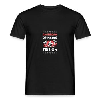 Amsterdam Édition à boire - T-shirt homme - noir - Devant - AI Model Male 178 light (178cm)