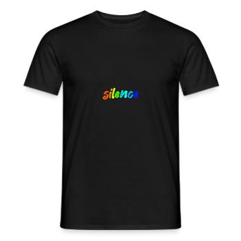 Silence - Männer T-Shirt - Schwarz - Vorne - AI Model Male 178 light (178cm)