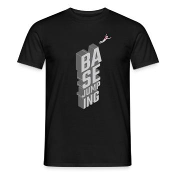 Basejumping - chute libre - T-shirt homme - noir - Devant - AI Model Male 178 light (178cm)
