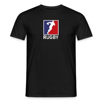 RUGBY RUGBY PLAYER - Men's T-Shirt - black - Front - AI Model Male 178 light (178cm)
