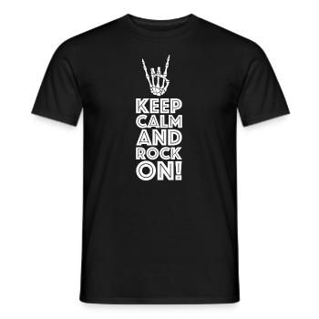 Restez calme et continuez à vous balancer | Musique - T-shirt homme - noir - Devant - AI Model Male 178 light (178cm)