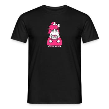 huebsch kleid girl frau weiblich maedche - Männer T-Shirt - Schwarz - Vorne - AI Model Male 178 light (178cm)