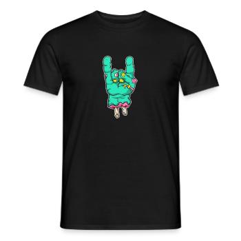 Costume d'Halloween Zombie Hand Rock - T-shirt homme - noir - Devant - AI Model Male 178 light (178cm)
