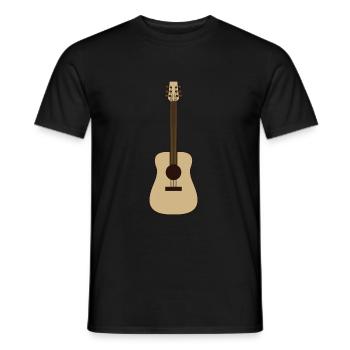 Guitare - T-shirt homme - noir - Devant - AI Model Male 178 light (178cm)