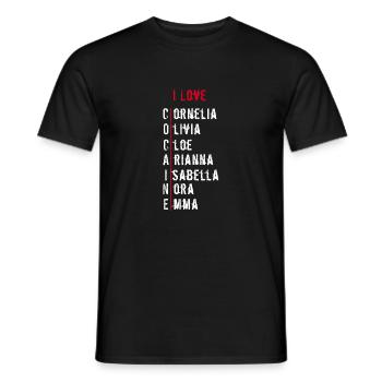 Ich liebe Kokain | weißer Text - Männer T-Shirt - Schwarz - Vorne - AI Model Male 178 light (178cm)