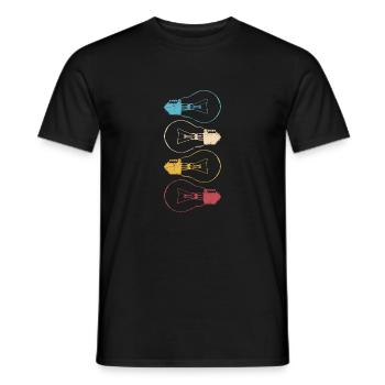 Idee Glühbirne Licht Gehirn cool Lampe Denken 2 - Männer T-Shirt - Schwarz - Vorne - AI Model Male 178 light (178cm)