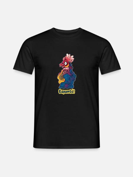 Spaced rooster - Men's T-Shirt - black
