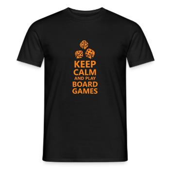 boardgame chess backgammon game night - Männer T-Shirt - Schwarz - Vorne - AI Model Male 178 light (178cm)