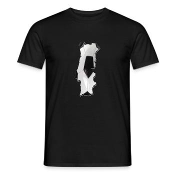 Portugal Map Frames Real Football - Men's T-Shirt - black - Front - AI Model Male 178 light (178cm)