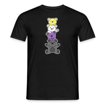 Nichtbinäres Fahnenbärendesign für stolze Enbys - Männer T-Shirt - Schwarz - Vorne - AI Model Male 178 light (178cm)