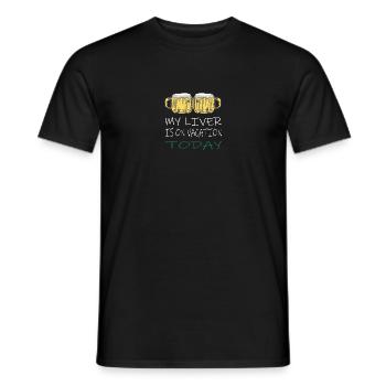 Fête de la Saint-Patrick - Mon foie est en vacances aujourd’hui - T-shirt homme - noir - Devant - AI Model Male 178 light (178cm)