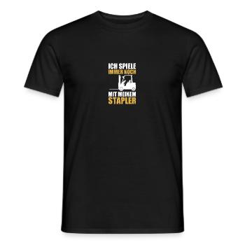 Ich spiele immer noch Staplerfahrer Gabelstapler - Männer T-Shirt - Schwarz - Vorne - AI Model Male 178 light (178cm)