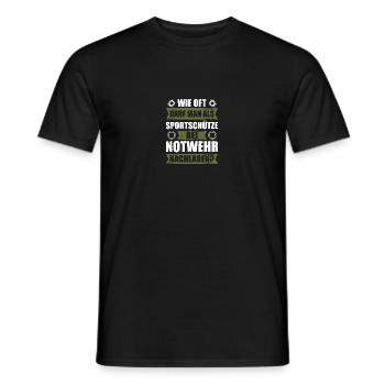 Sport Shooting Shooting Festival Sports shooter Self-defense - Men's T-Shirt - black - Front - AI Model Male 178 light (178cm)