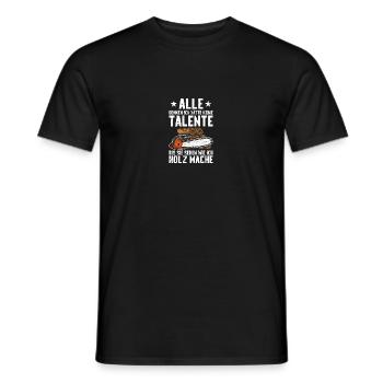 Holz machen Holzfäller Waldarbeiter Forstwirt - Männer T-Shirt - Schwarz - Vorne - AI Model Male 178 light (178cm)