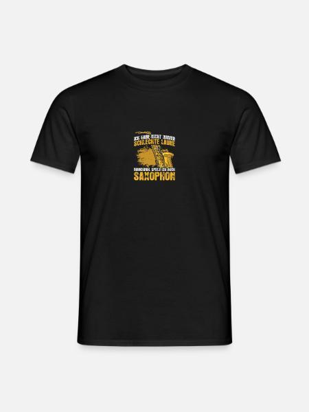 Schlechte Laune Saxophon Saxophonspieler - Männer T-Shirt - Schwarz