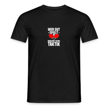 Wer gut spielt Tischtennis Tischtennisspieler - Männer T-Shirt - Schwarz - Vorne - AI Model Male 178 light (178cm)