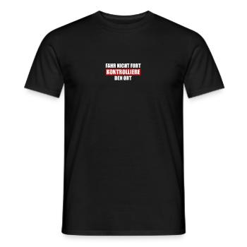 Kontrolliere den Ort Ortskontrollfahrt OKF - Männer T-Shirt - Schwarz - Vorne - AI Model Male 178 light (178cm)