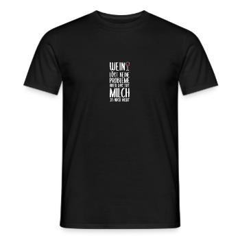 Probleme Wein Weinliebhaber Weintrinker - Männer T-Shirt - Schwarz - Vorne - AI Model Male 178 light (178cm)