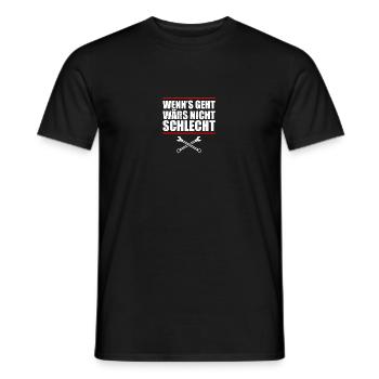 Wenn's geht Tuning KFZ Mechaniker Schrauber - Männer T-Shirt - Schwarz - Vorne - AI Model Male 178 light (178cm)