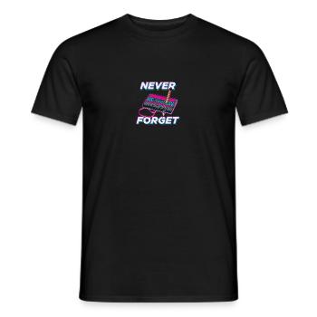 N’oubliez jamais la soirée à thème des années 80 tenue des années 80 - T-shirt homme - noir - Devant - AI Model Male 178 light (178cm)