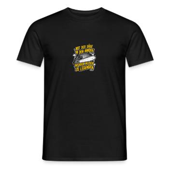 Mit der Säge Holz machen Holzfäller Forstwirt - Männer T-Shirt - Schwarz - Vorne - AI Model Male 178 light (178cm)