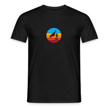 Wingsurfer Wing Surf Wing Foil - Men's T-Shirt - black - Front - AI Model Male 178 light (178cm)
