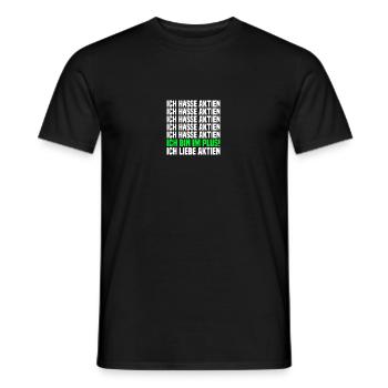 Ich liebe Aktien Aktienmarkt Börse Trader - Männer T-Shirt - Schwarz - Vorne - AI Model Male 178 light (178cm)