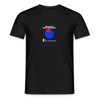 Auch ja aber in rot Heiratsantrag Hochzeitsantrag - Männer T-Shirt - Schwarz - Vorne - AI Model Male 178 light (178cm)