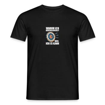 Warum ich Bogenschieße Bogenschießen Bogenschütze - Männer T-Shirt - Schwarz - Vorne - AI Model Male 178 light (178cm)