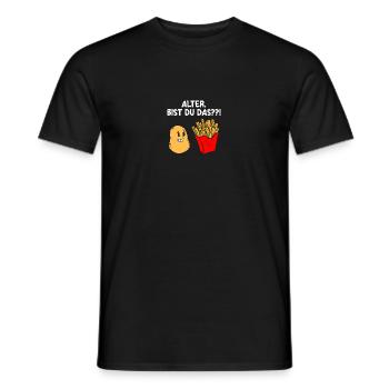 Mec, c’est toi ?! Frites Frites - T-shirt homme - noir - Devant - AI Model Male 178 light (178cm)