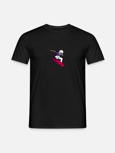 Skater Skelett Skateboard Longboard Halfpipe - Männer T-Shirt - Schwarz