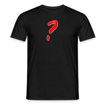 Question mark - Men's T-Shirt - black - Front - AI Model Male 178 light (178cm)