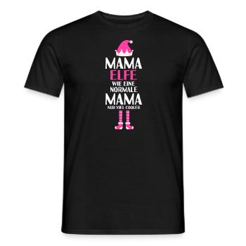 Mama Elfe Mutter Geschenk - Männer T-Shirt - Schwarz - Vorne - AI Model Male 178 light (178cm)