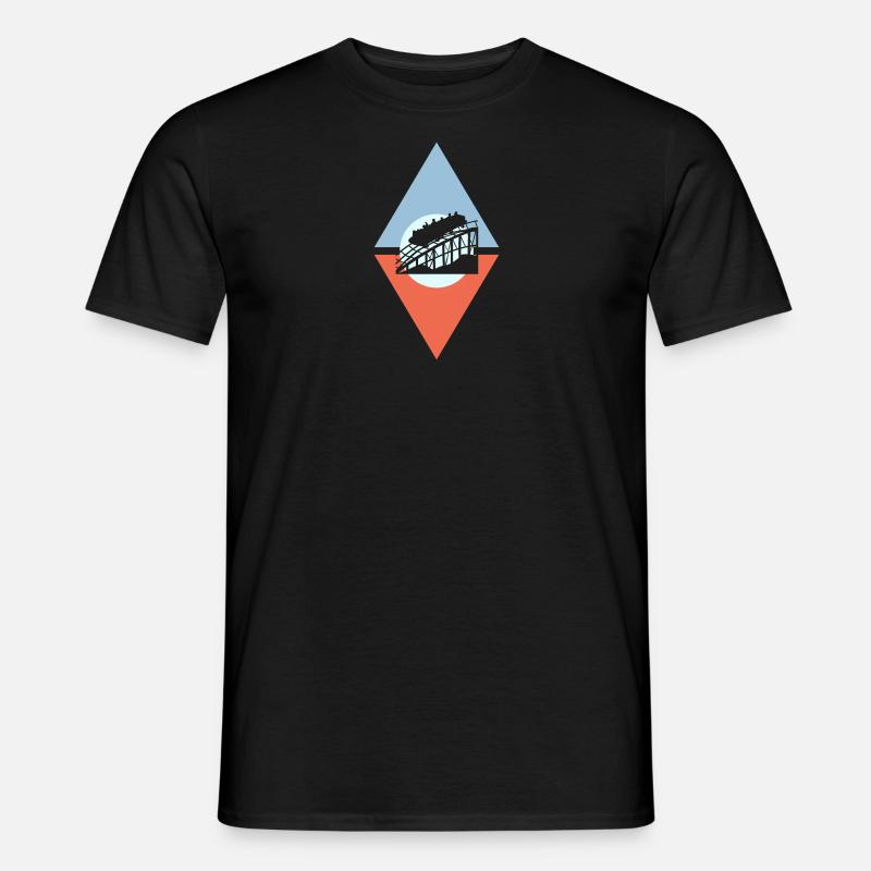 Achterbahn rollercoaster - Männer T-Shirt - Schwarz