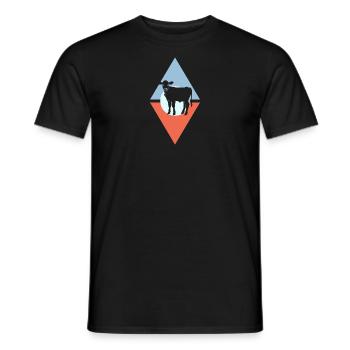 Vegan Bien-être Animal Bio - T-shirt homme - noir - Devant - AI Model Male 178 light (178cm)