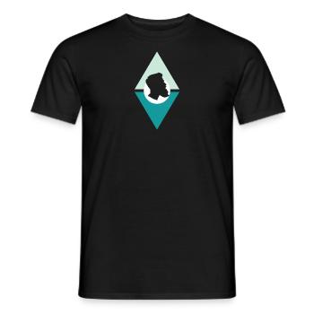 Ours Hipster à Barbe - T-shirt homme - noir - Devant - AI Model Male 178 light (178cm)