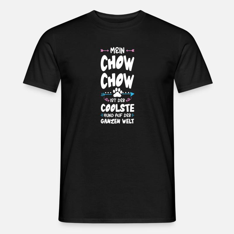 chow chow hund spruch - Männer T-Shirt - Schwarz