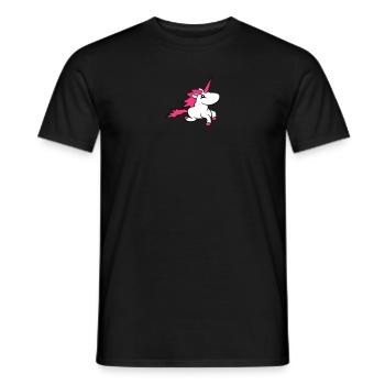 filles rose licorne douce mignon petit cheval de p - T-shirt homme - noir - Devant - AI Model Male 178 light (178cm)