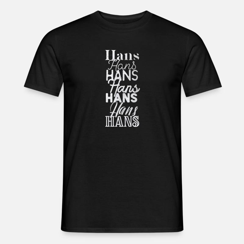 Hans - Männer T-Shirt - Schwarz