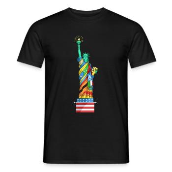Racisme - Droits de l’homme - T-shirt homme - noir - Devant - AI Model Male 178 light (178cm)