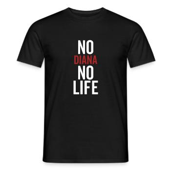 No Diana No Life - Men's T-Shirt - black - Front - AI Model Male 178 light (178cm)