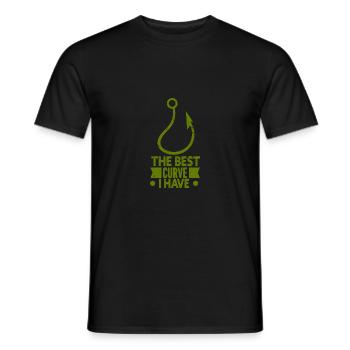 Angler Angelhaken Angelrute Sportfischer - Männer T-Shirt - Schwarz - Vorne - AI Model Male 178 light (178cm)