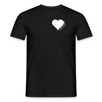 Coeur - T-shirt homme - noir - Devant - AI Model Male 178 light (178cm)