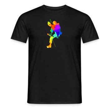 Escalade Bloc Arc-en-ciel Couleurs Polygon Sports - T-shirt homme - noir - Devant - AI Model Male 178 light (178cm)