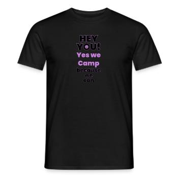 Camp - Männer T-Shirt - Schwarz - Vorne - AI Model Male 178 light (178cm)