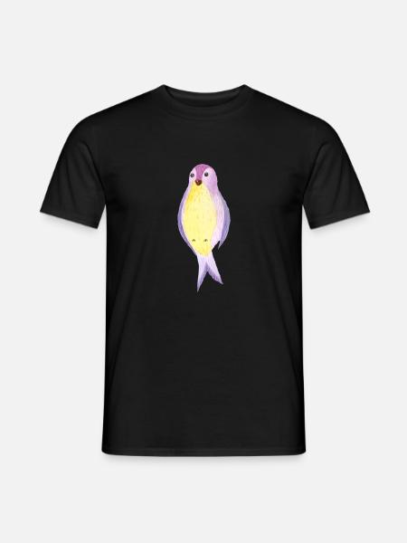 Schwalbe Aquarell - Männer T-Shirt - Schwarz