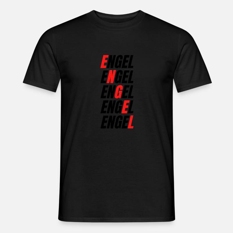 Engel - Männer T-Shirt - Schwarz