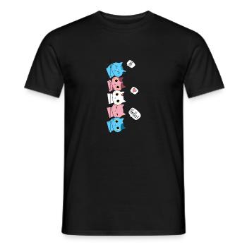 Drôle LGBT Cat Stack Arc-en-ciel Gay Pride Cadeau - T-shirt homme - noir - Devant - AI Model Male 178 light (178cm)
