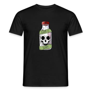 Milchprodukte sind beängstigend laktoseintolerant lustig vegan spaß - Männer T-Shirt - Schwarz - Vorne - AI Model Male 178 light (178cm)