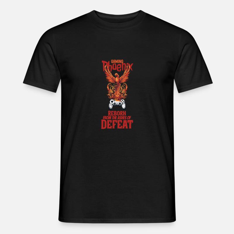 Phönix Gaming Feuer Controller Geschenk - Männer T-Shirt - Schwarz